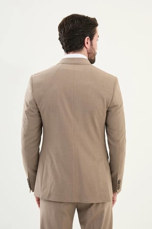 Mcr Düz Slim Fit Geniş Yaka Kruvaze Erkek Takım Elbise 45389