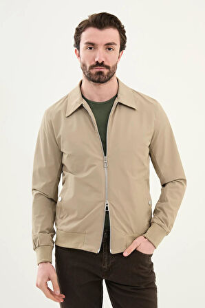 Mcr Düz Slim Fit Gömlek Yaka Çift Fermuar Erkek Mont 39638