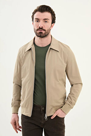 Mcr Düz Slim Fit Gömlek Yaka Çift Fermuar Erkek Mont 39638