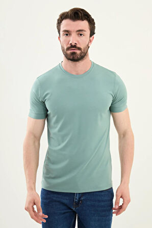 Mcr Düz Slim Fit Bisiklet Yaka Basic Erkek T-Shirt 36863
