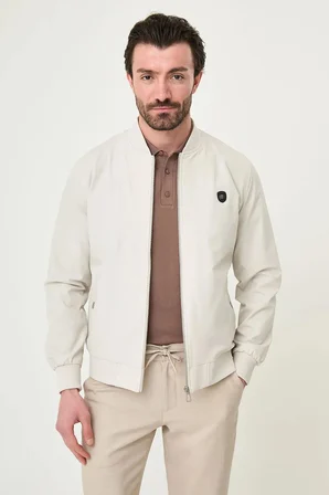 Mcr Düz Slim Fit Hakim Yaka Beli Lastikli Erkek Mont 39665.26Y