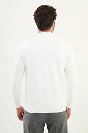 Mcr Düz Slim Fit Bisiklet Yaka Basic Erkek Triko Kazak 11562