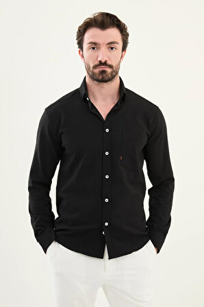 Mcr Gofreli Slim Fit Pamuk Erkek Gömlek 27080