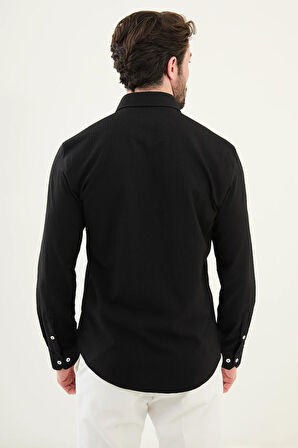 Mcr Gofreli Slim Fit Pamuk Erkek Gömlek 27080