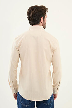 Mcr Gofreli Slim Fit Pamuk Erkek Gömlek 27080