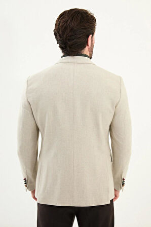 Mcr Düz Slim Fit Torba Cep Mono Yaka Yün Erkek Ceket 41470