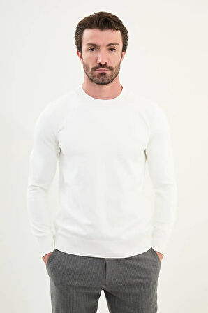 Mcr Düz Slim Fit Bisiklet Yaka Basic Erkek Triko Kazak 11562