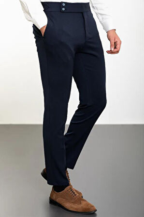 Mcr Düz Slim Fit Kemer Detaylı Tokalı Erkek Pantolon 38192