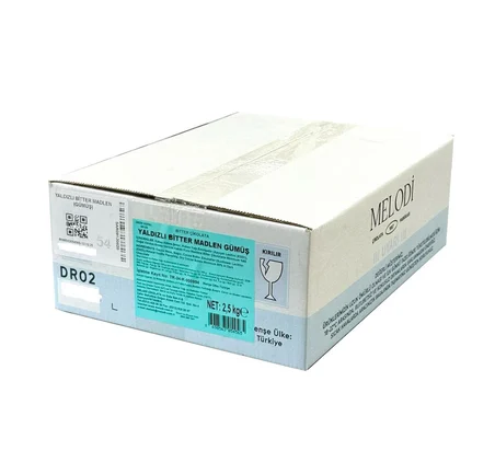 Melodi Çikolata Yaldızlı Bitter Madlen Çikolata Gümüş 2,5 KG