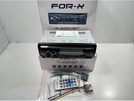 For-x X-4260BT 4x60w Bluetoothlu 7 Renk Oto Teyp