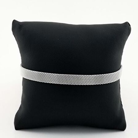Şık Tasarımlı Unisex 925 Ayar Gümüş Hasır Bileklik