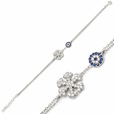 925 Ayar Gümüş Kartane Model Kadın Bileklik