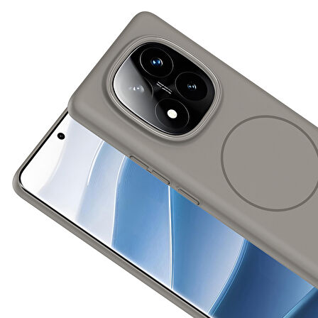 Redmi Note 14 Pro Plus Kılıf Magsafe Şarj Özellikli Kamera Çıkıntılı Ruby Lüx Silikon Kapak