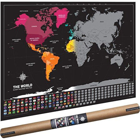 Scratch Map The World Deluxe Scratch Map Kazınabilir Dünya Haritası