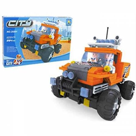 Ausini - Asya Brick 25501 City Serisi, Off Road Jeep 254 Parça