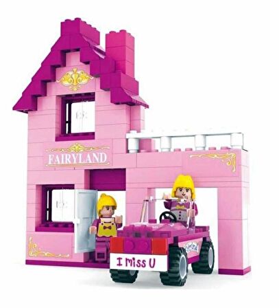 Ausini-Asya Brick 24406 Fairyland Serisi, Arabalı Şato 159 Parça