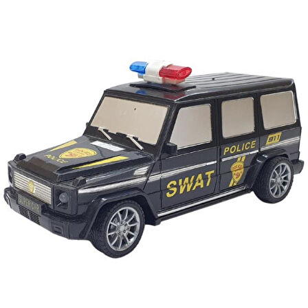 Uzaktan Kumandalı Mercedes Polis Jeep 1:20 Ölçek 18 Cm Siyah - 13578-887