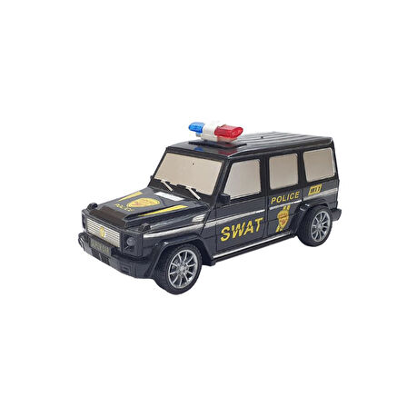 Uzaktan Kumandalı Mercedes Polis Jeep 1:20 Ölçek 18 Cm Siyah - 13578-887