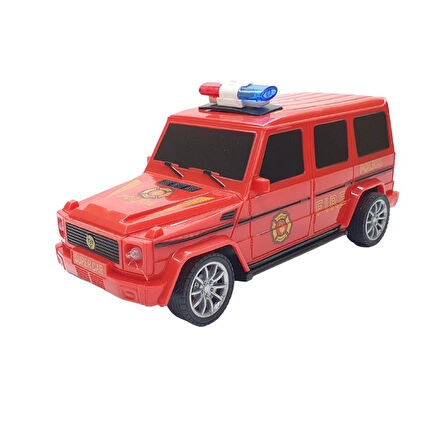 Uzaktan Kumandalı Mercedes Polis Jeep 1:20 Ölçek 18 Cm Kırmızı - 13578-887