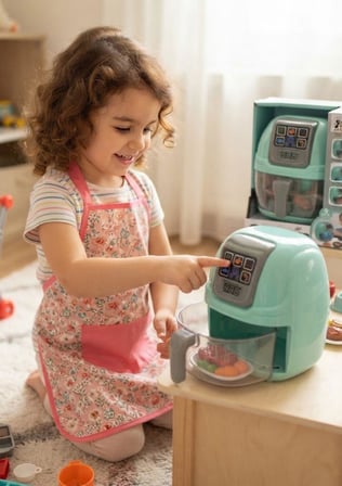Asya Oyuncak 1017 Pilli Airfryer Oyuncak 9 Parça