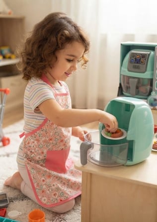Asya Oyuncak 1017 Pilli Airfryer Oyuncak 9 Parça