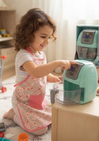 Asya Oyuncak 1017 Pilli Airfryer Oyuncak 9 Parça