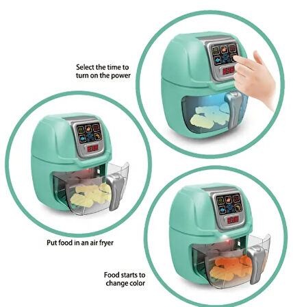 Asya Oyuncak 1017 Pilli Airfryer Oyuncak 9 Parça