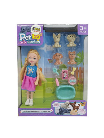 Pet Shop - Bebekli Köpek Bakım Seti - 7722-3 - Sarışın