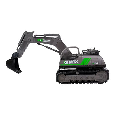İş Makinaları Serisi - Şarjlı Uzaktan Kumandalı Excavator - Yeşil 