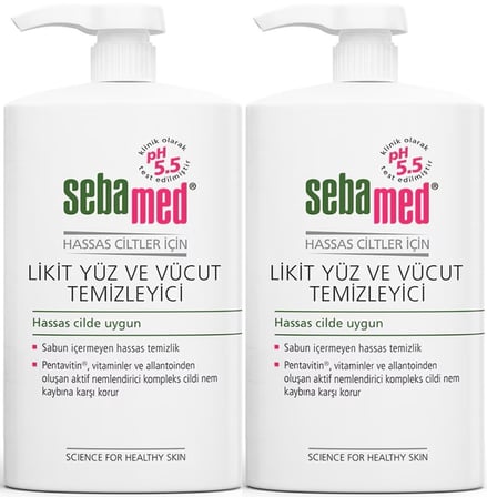 Sebamed Yüz ve Vücut Temizleyici Likit 300 ML (2 Li Set)
