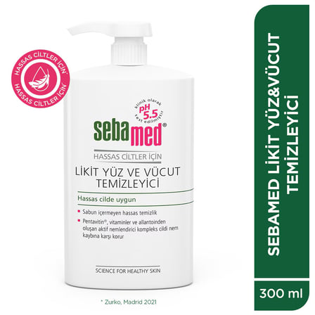 Sebamed Yüz ve Vücut Temizleyici Likit 300 ML (3 Lü Set)