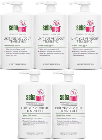Sebamed Yüz ve Vücut Temizleyici Likit 300 ML (5 Li Set)