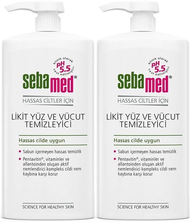 Sebamed Yüz ve Vücut Temizleyici Likit 750 ML (2 Li Set)