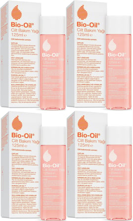 Bio-Oil Çatlak Oluşumunu Önleyici Cilt Bakım Yağı 125ML (Yeni Formül) (4 Lü Set)