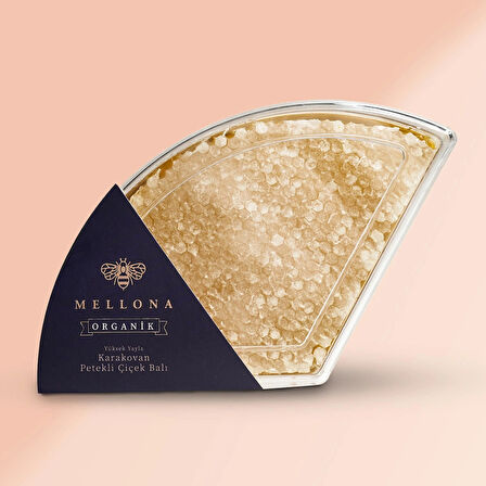 Mellona Organik Yüksek yayla Petekli Çiçek Balı 360 gr