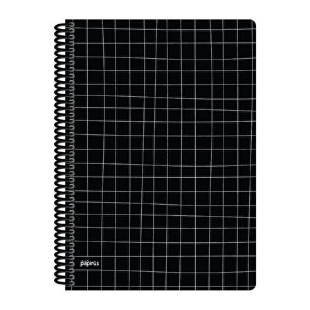 Papirüs Mini Sert Kapak Defter Siyah 100yp 17x24cm Çizgili