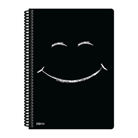 Papirüs Mini Sert Kapak Defter Siyah 100yp 17x24cm Düz