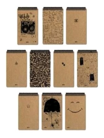 Papirüs Kraft Bloknot 100 Yaprak Çizgili 16X23 Defter Spiralli Sert Kapak - 1 adet