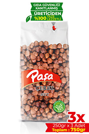 Çiğ Fındık İçi 250 gr X 3 Adet (750 gr)