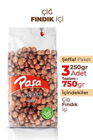 Çiğ Fındık İçi 250 gr X 3 Adet (750 gr)