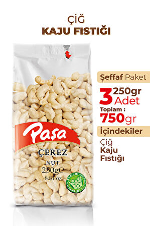 Çiğ Kaju Fıstığı 250 gr X 3 Adet (750 gr)