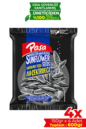 Kavrulmuş Tuzlu Siyah Ay Çekirdeği 150 gr X 4 Adet (600 gr)
