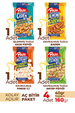 Karışık Kuruyemiş 40 gr X 4 Adet (160 gr)