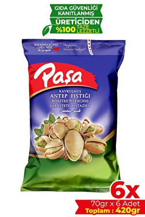 Kavrulmuş Antep Fıstığı 70 gr X 6 Adet (420 gr)