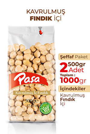 Kavrulmuş Fındık İçi 500 gr x 2 Adet (1 kg)