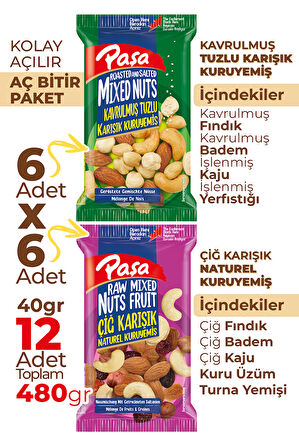 Karışık Süper Mix Kuruyemiş 40 gr X 12 Adet (480 gr)
