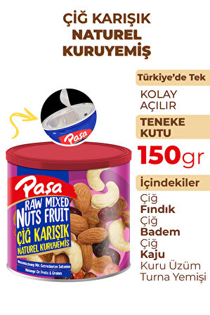 Çiğ Karışık Kuruyemiş Teneke Kutu 150 gr