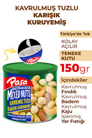 Kavrulmuş Karışık Kuruyemiş Teneke Kutu 150 gr
