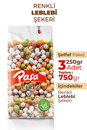 Renkli Leblebi Şekeri 250 gr x 3 Adet (750 gr)