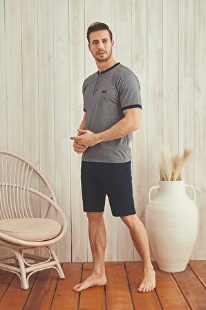 KLY Uzun Kol pijama ve Kısa Kol Şort Takım 5035